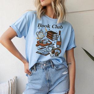 Boek Club Lid Snacks Wijnboeken T-shirt