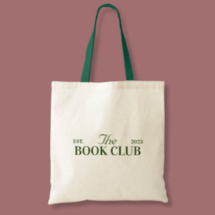 Boek club thema feest grote tote bag