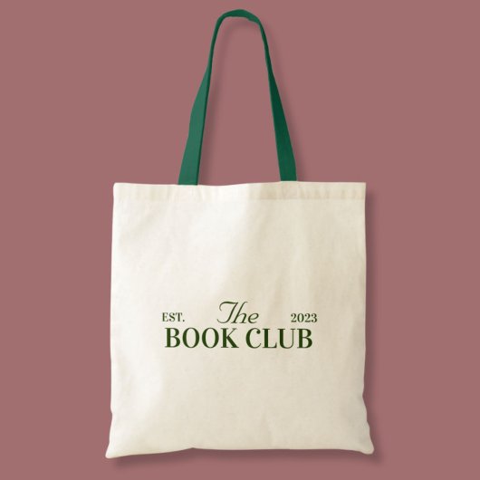 Boek club thema feest grote tote bag