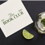 Boek club thema feest servet<br><div class="desc">Voeg een vleugje literaire charme toe aan uw boekenclubfeest met onze Book Club Party Cocktail servetten! Deze stijlvolle en grillige servetten zijn de perfecte aanvulling op uw boekenachtige bijeenkomst, het toevoegen van een vleugje elegantie en literaire flair aan uw tafel setting. Ontworpen met boekthema's, bekende citaten of delicate patronen geïnspireerd...</div>