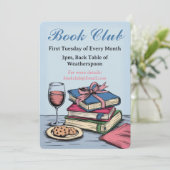 Boek club uitnodiging Leesgroep bij elkaar (Staand voorkant)