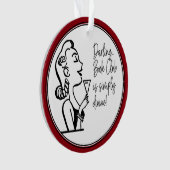 Boek Club Vriend Retro  Dame Ornament (voorkant)