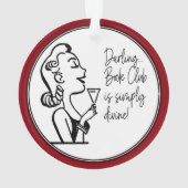 Boek Club Vriend Retro  Dame Ornament (achterkant)