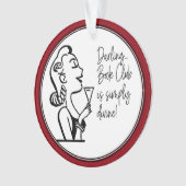 Boek Club Vriend Retro  Dame Ornament (voorkant)