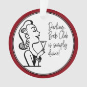 Boek Club Vriend Retro  Dame Ornament (voorkant)