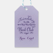 Boek Club Vriendschap Gift Label Cadeaulabel (Achterkant)