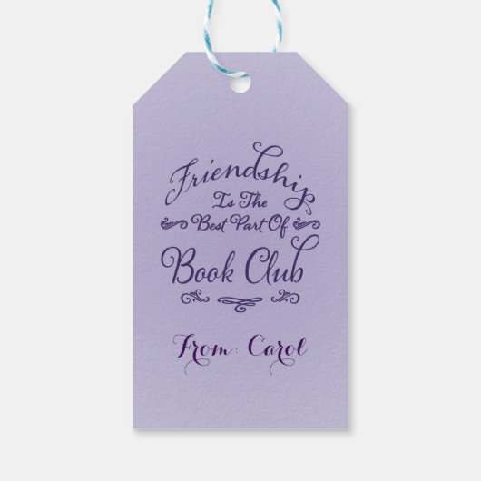 Boek Club Vriendschap Gift Label Cadeaulabel (Achterkant)