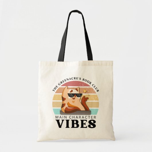 Boek Clubnaam Hoofdpersonage Vibes Tote Bag (Voorkant)