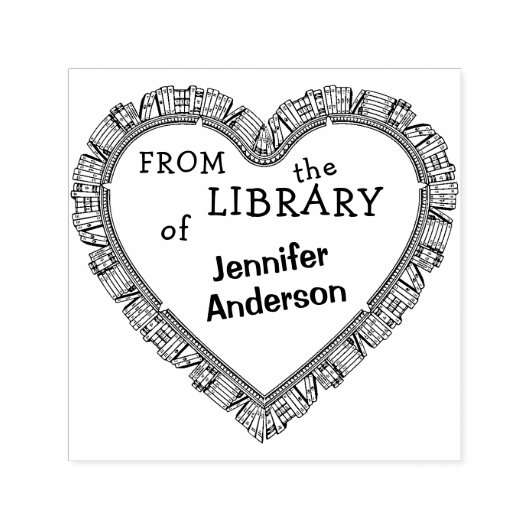 Boek Collectie uit de bibliotheek van aangepaste n Zelfinktende Stempel (Design)