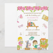 Boek Dag Verjaardag Uitnodiging (Voorkant / Achterkant)