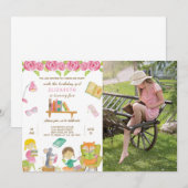 Boek Dag Verjaardag Uitnodiging met foto (Voorkant / Achterkant)