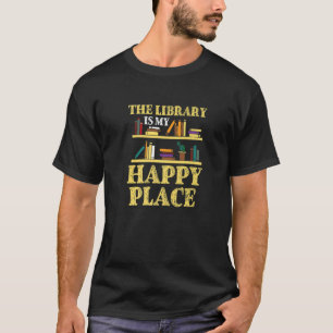 Boek de bibliotheek is mijn gelukkige plaats Bibli T-shirt