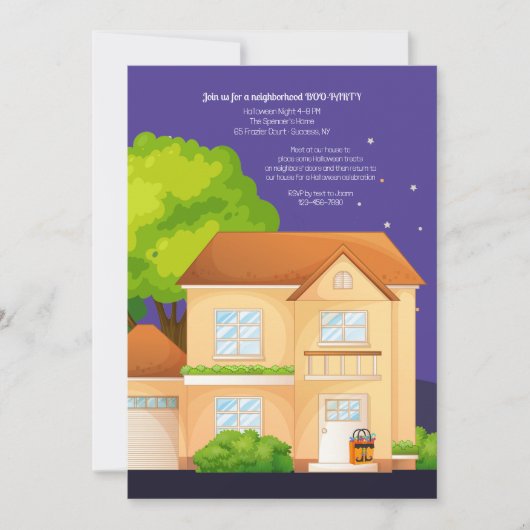 Boek de Buren Halloween Uitnodiging (Voorkant)