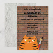 Boek De Kat, Schattigee Cartoon Tiger Kids Verjaar Kaart (Voorkant / Achterkant)