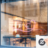 Boek de roze tekst van uw valentijnen van het tafe raamsticker (Cafe Raam)
