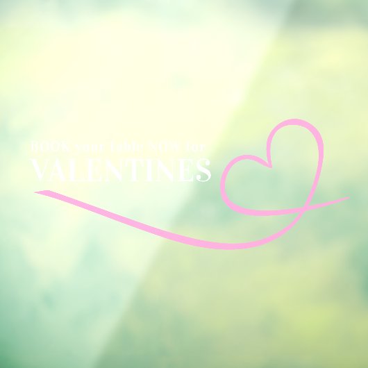 Boek de roze tekst van uw valentijnen van het tafe raamsticker (Vel 3)