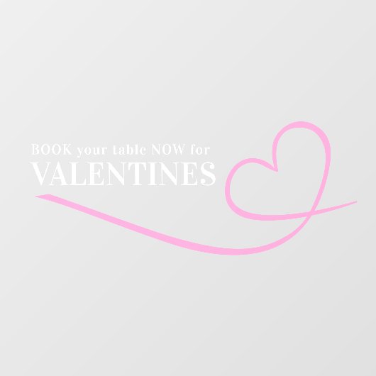 Boek de roze tekst van uw valentijnen van het tafe raamsticker (Vel)