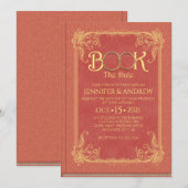 Boek de Uitnodiging van de Datum (Voorkant / Achterkant)