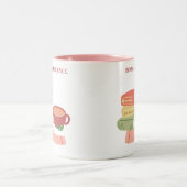 Boek. Deken. Stilte. Tweekleurige Koffiemok (Center)