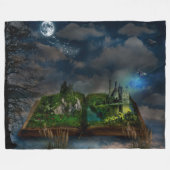 BOEK DER FANTASIE FLEECE DEKEN (Voorkant (Horizontaal))