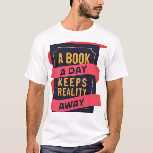 Boek design stijl geweldig t-shirt (Voorkant)