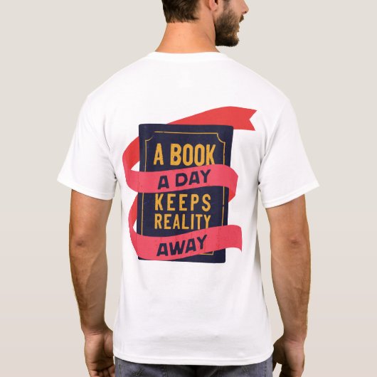 Boek design stijl geweldig t-shirt (Achterkant)
