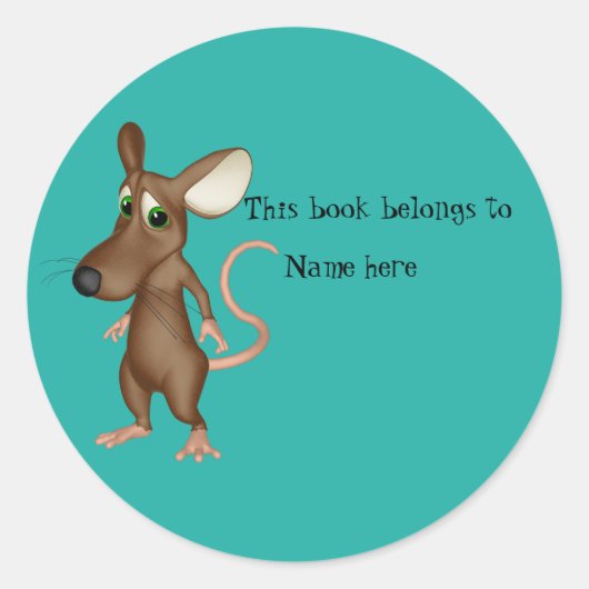 Boek "Dit boek behoort tot" Ronde Sticker (Voorkant)