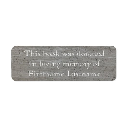 Boek Donatie Sticker Marmer (Voorkant)