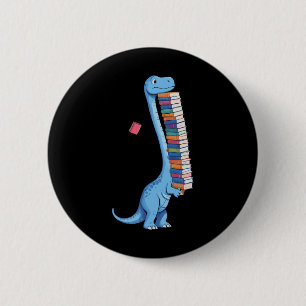 Boek Dragende Dinosaurus Leest Dino Ronde Button 5,7 Cm