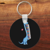 Boek Dragende Dinosaurus Leest Dino  Sleutelhanger (Voorkant)