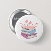 Boek Eat Sleep Lees verder Ronde Button 5,7 Cm (Voorkant /achterkant)