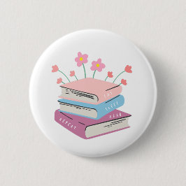 Boek Eat Sleep Lees verder Ronde Button 5,7 Cm