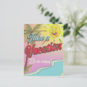 Boek een vakantie vandaag! briefkaart (Staand voorkant)