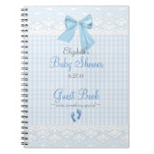 Boek en Afbeelding blauw Baby shower Gastboek - Notitieboek (Voorkant)