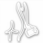 Boek en bier, uur sticker (Voorkant)