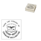  boek en bijkantoor uit de bibliotheek van rubberstempel (Gestempeld)