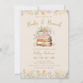 Boek en Brunch Bloemen Bruids Douche Uitnodiging (Voorkant)