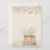 Boek en Brunch Bloemen Bruids Douche Uitnodiging (Achterkant)