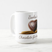 Boek- en Chocolade Lover-Mok Koffiemok (Voorkant links)