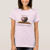 Boek en chocolade Lover's T-shirt (Voorkant)