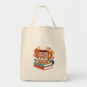 Boek en drank gelukzaligheid tote bag