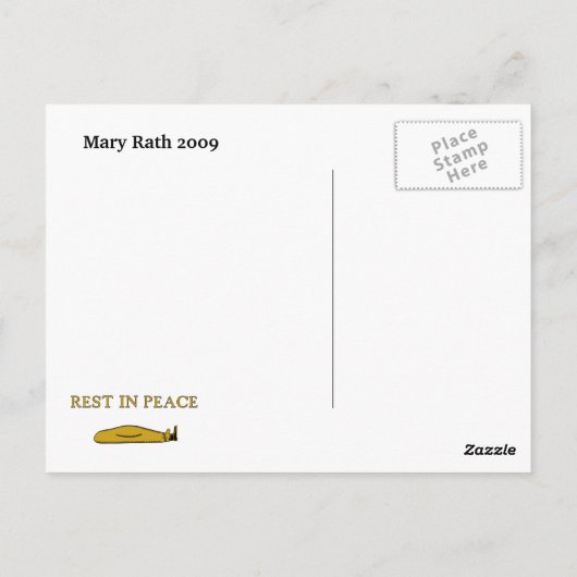 Boek en hare-bed en ontbijt briefkaart (Achterkant)