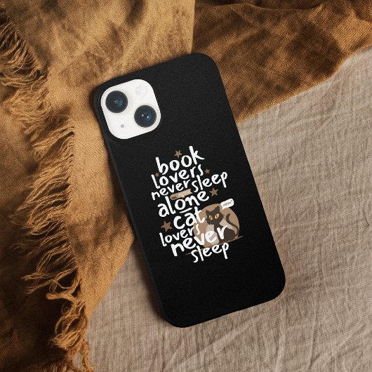 Boek en Kat Liefhebbers Slaap Grappig Case-Mate iPhone Case