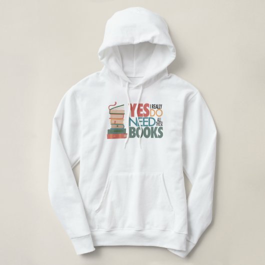 Boek en leesliefde hoodie (Design voorkant)