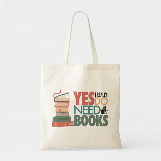 Boek en leesliefde tote tas (Voorkant)