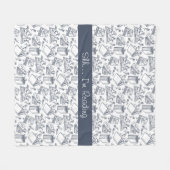 Boek- en leesliefhebber fleece deken (Voorkant (Horizontaal))