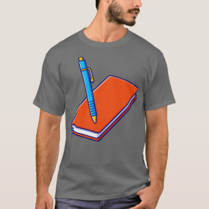 Boek en pen t-shirt