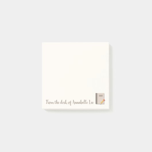 Boek en potlood post-it® notes (Voorkant)