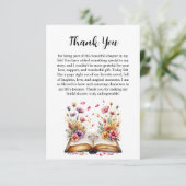 Boek en Ring Thema Dank je wel kaart (Staand voorkant)