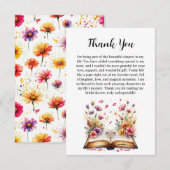 Boek en Ring Thema Dank je wel kaart (Voorkant / Achterkant)